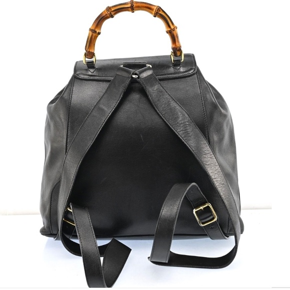 Authentic Gucci Bamboo Leather Backpack - Picture 2 of 16